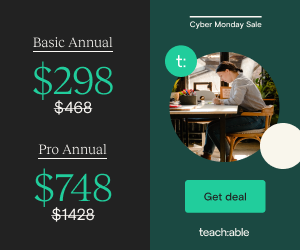 Teachable's Black Friday and Cyber Monday Sale